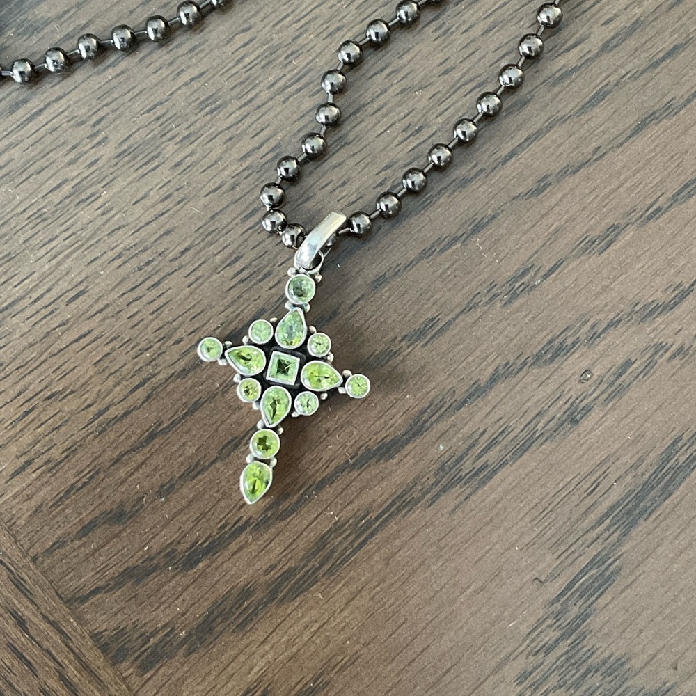 Green Cross Necklace